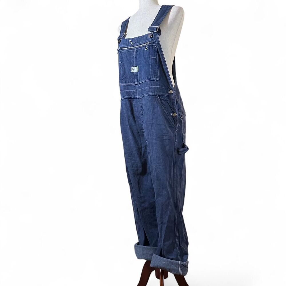 Roebuck-company-sears Women's Navy and Blue Dungarees-overalls